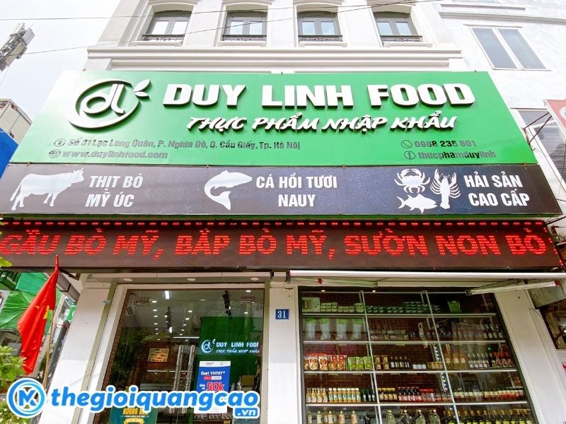 Mẫu bảng hiệu của h&agrave;ng thực phẩm Duy Linh Food
