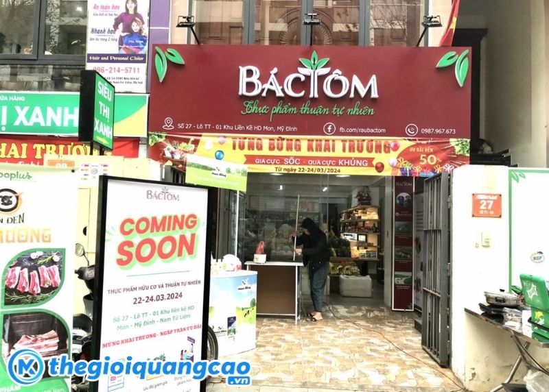 Mẫu bảng hi&ecirc;u cửa h&agrave;ng thực phẩm thuận tự nhi&ecirc;n