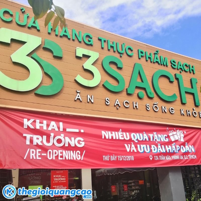 Mẫu bảng hiệu cửa h&agrave;ng thực phẩm 3S