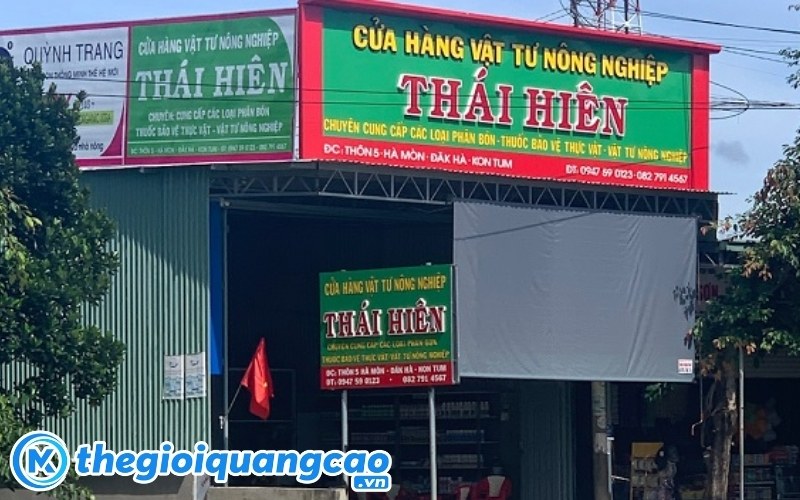 Mẫu bảng hiệu cửa h&agrave;ng vật tư n&ocirc;ng nghiệp Th&aacute;i Hi&ecirc;n