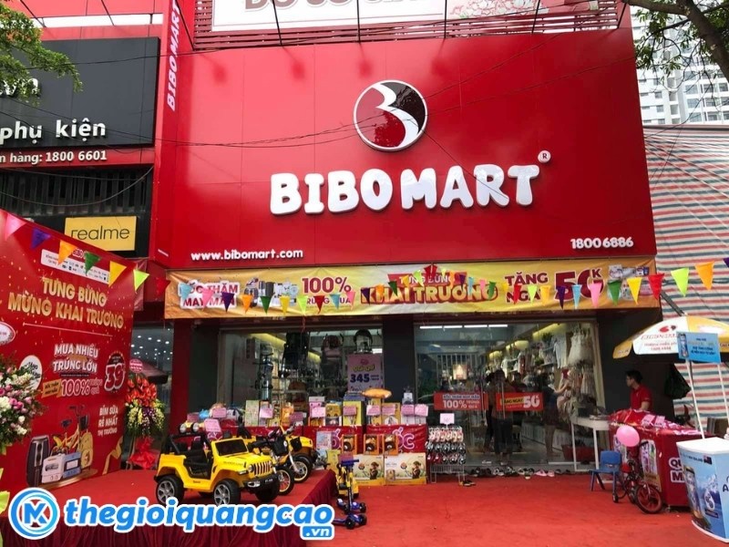 Mẫu bảng hiệu đồ chơi trẻ em BiboMart