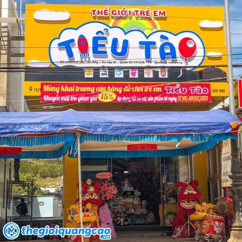 Thiết kế bảng hiệu shop đồ chơi trẻ em theo y&ecirc;u cầu