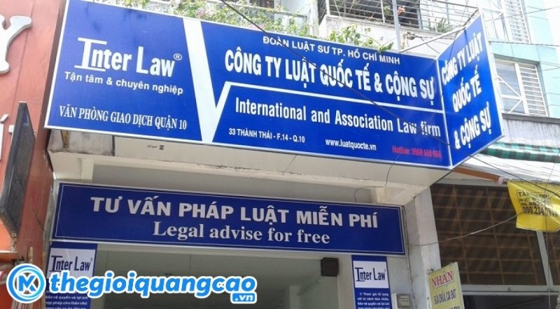  Mẫu biển quảng c&aacute;o m&agrave;u xanh dương cho văn ph&ograve;ng c&ocirc;ng ty luật 