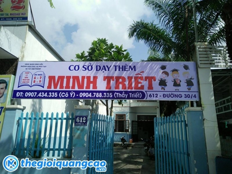 Mẫu bảng hiệu dạy th&ecirc;m Minh Triết