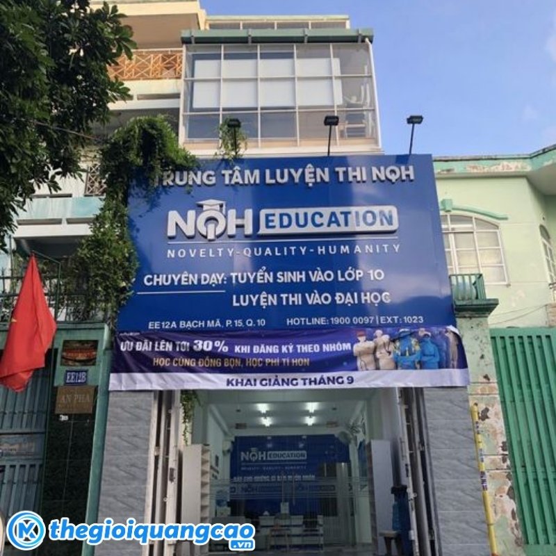 Mẫu bảng hiệu dạy th&ecirc;m NQH