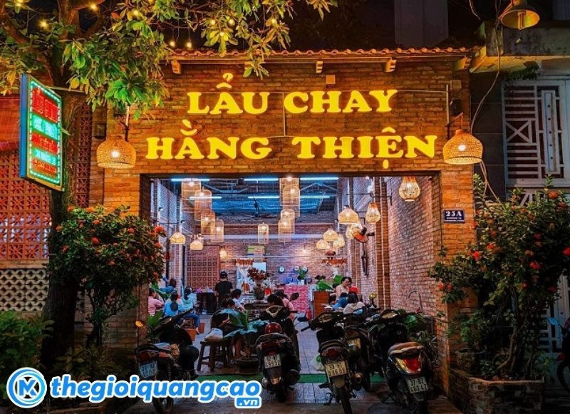 Mẫu bảng hiệu quán chay Hằng Thiện