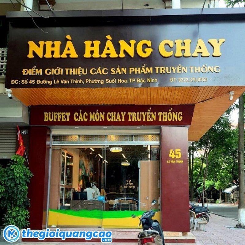 Kinh nghiệm xương máu cần lưu ý khi làm bảng hiệu quán chay