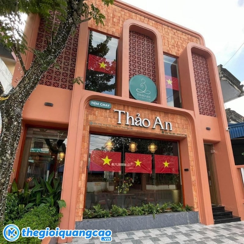 Mẫu bảng hiệu quán chay Thảo An