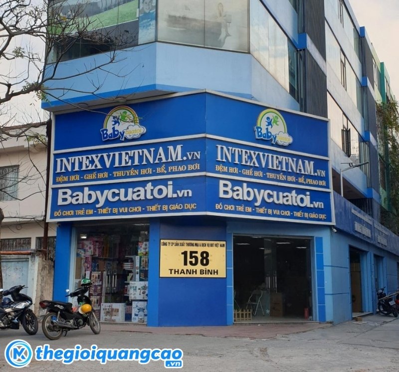 Mẫu bảng hiệu mẹ v&agrave; b&eacute; thương hiệu Babycuatoi