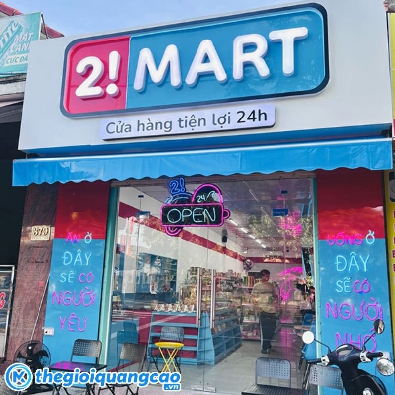 Thiết kế bảng hiệu si&ecirc;u thị mini theo y&ecirc;u cầu