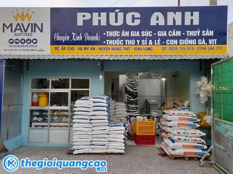 Bảng hiệu thức ăn gia s&uacute;c, gia cầm, thủy sản đẹp