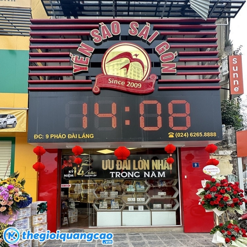 Mẫu bảng hiệu yến s&agrave;o s&agrave;i g&ograve;n