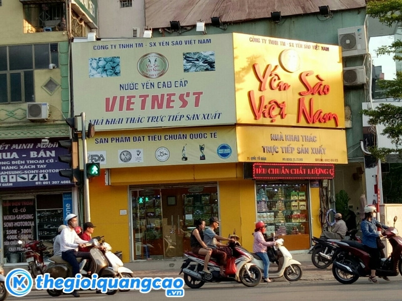 Mẫu bảng hiệu yến s&agrave;o Việt Nam