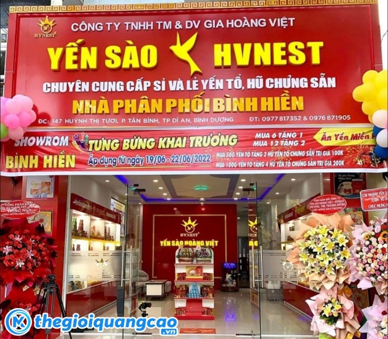Thi c&ocirc;ng bảng hiệu yến s&agrave;o gi&aacute; rẻ TPHCM