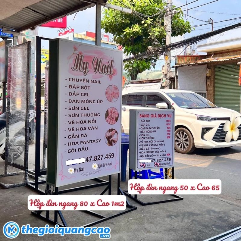 Thi công biển quảng cáo hộp đèn đứng tại tphcm