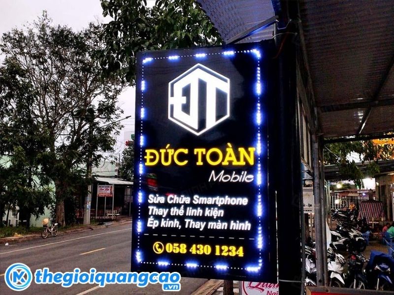 Bảng hiệu hộp đèn ALu âm bản