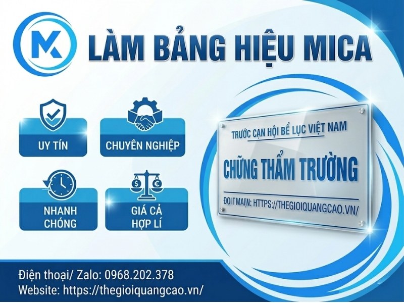 Làm Bảng Hiệu Mica Đẹp, Giá Rẻ, Trọn Gói Tại TPHCM