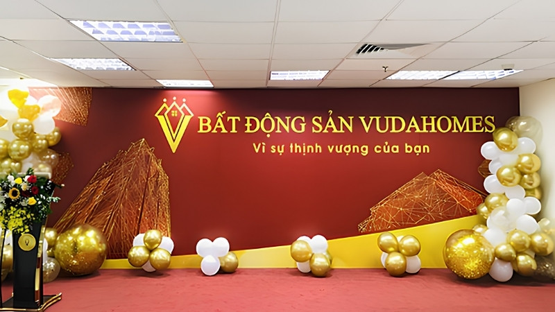 Mẫu backdrop bất động sản Vudahomes