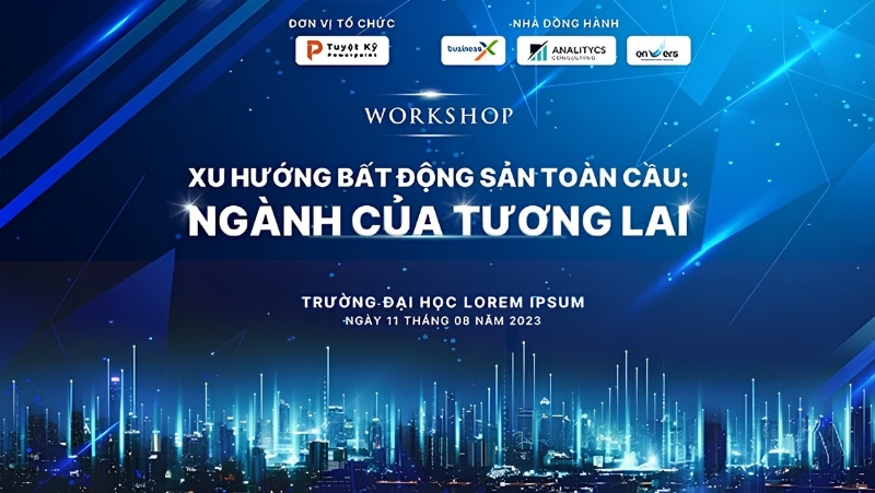 Mẫu backdrop workshop bất động sản