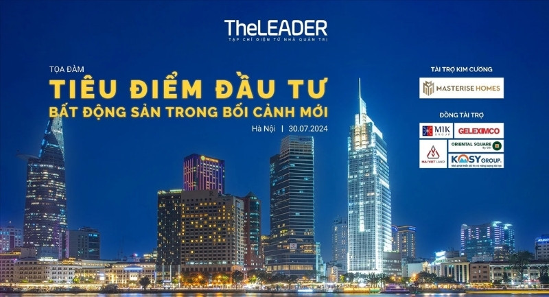 Mẫu backdrop tọa đ&agrave;m ti&ecirc;u điểm đầu tư bất động sản