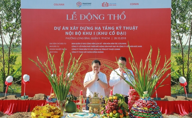 Mẫu backdrop bất động sản cho lễ động thổ
