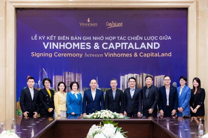 Backdrop lễ k&iacute; kết hợp t&aacute;c chiến lược bất động sản