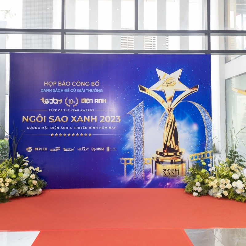 Mẫu backdrop check in sự kiện họp b&aacute;o