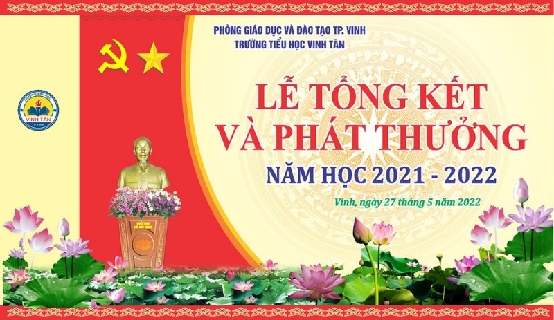 Mẫu backdrop lễ tổng kết v&agrave; ph&aacute;t thưởng