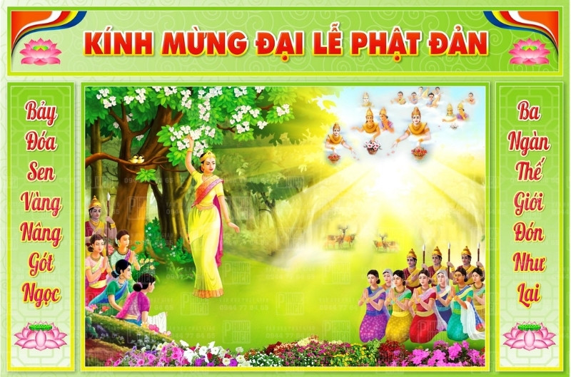 Mẫu backdrop đại lễ phật đản