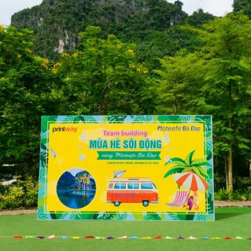 In backdrop team building gi&aacute; rẻ, trọn g&oacute;i tại TPHCM