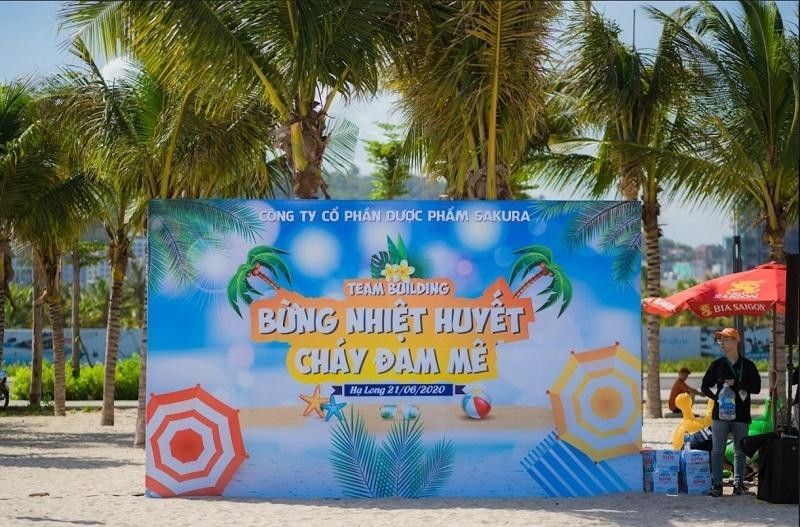 Backdrop team building in bạt Hiflex