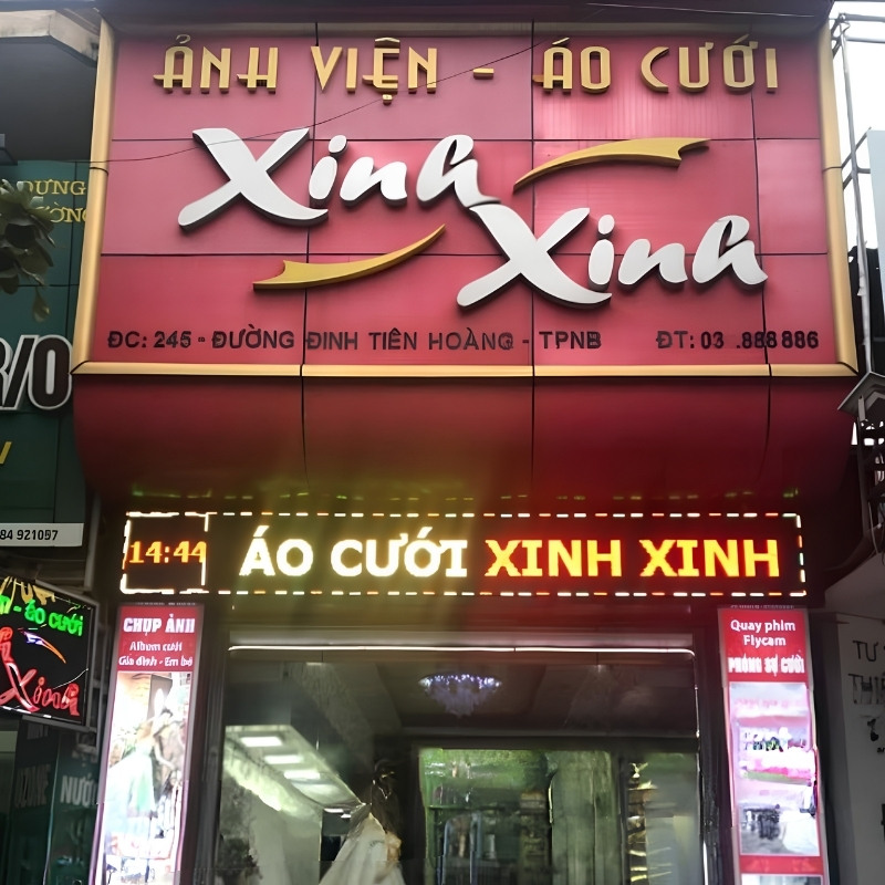 Bảng hiệu &aacute;o cưới kết hợp LED ma trận