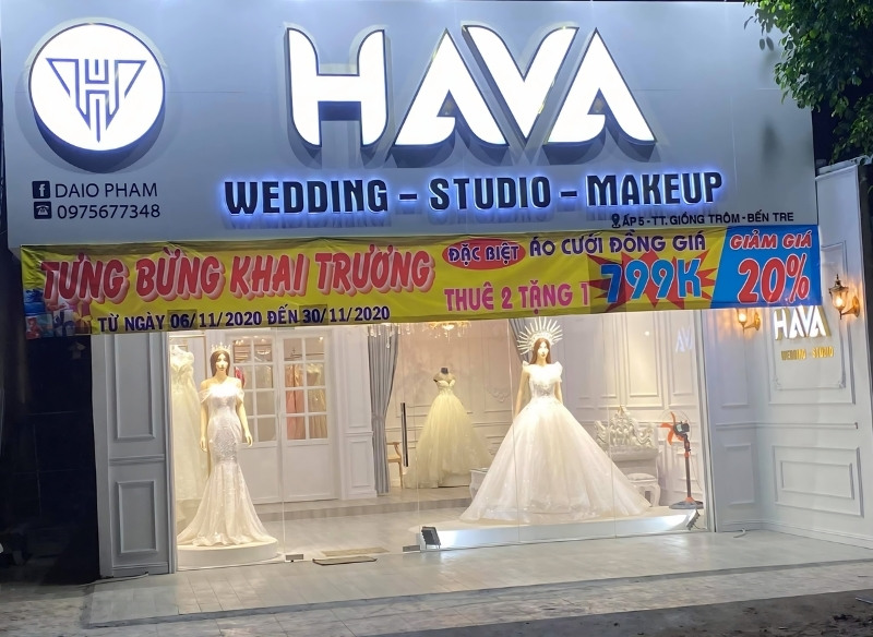 Mẫu bảng hiệu &aacute;o cưới đẹp thu h&uacute;t