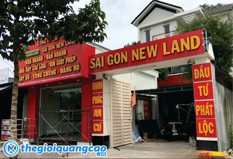 Mẫu bảng hiệu bất động sản Sai Gon New Land