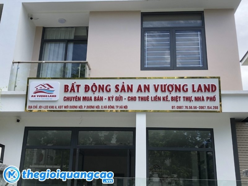 Mẫu bảng hiệu bất động sản An Vương Land