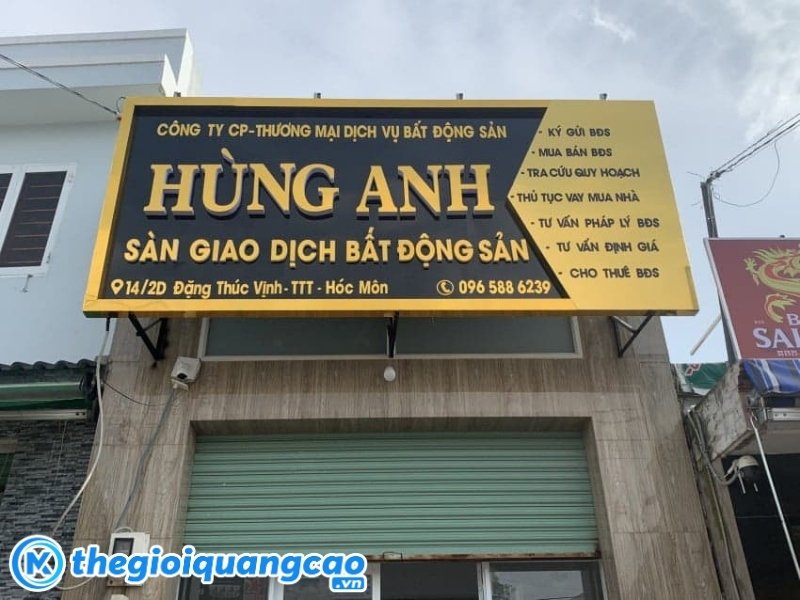 Thi c&ocirc;ng bảng hiệu bất động sản gi&aacute; rẻ trọn g&oacute;i tại TPHCM