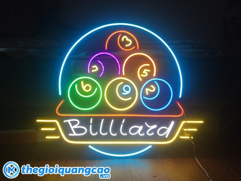 Mẫu bảng hiệu bida dạng đ&egrave;n LED Neon Sign