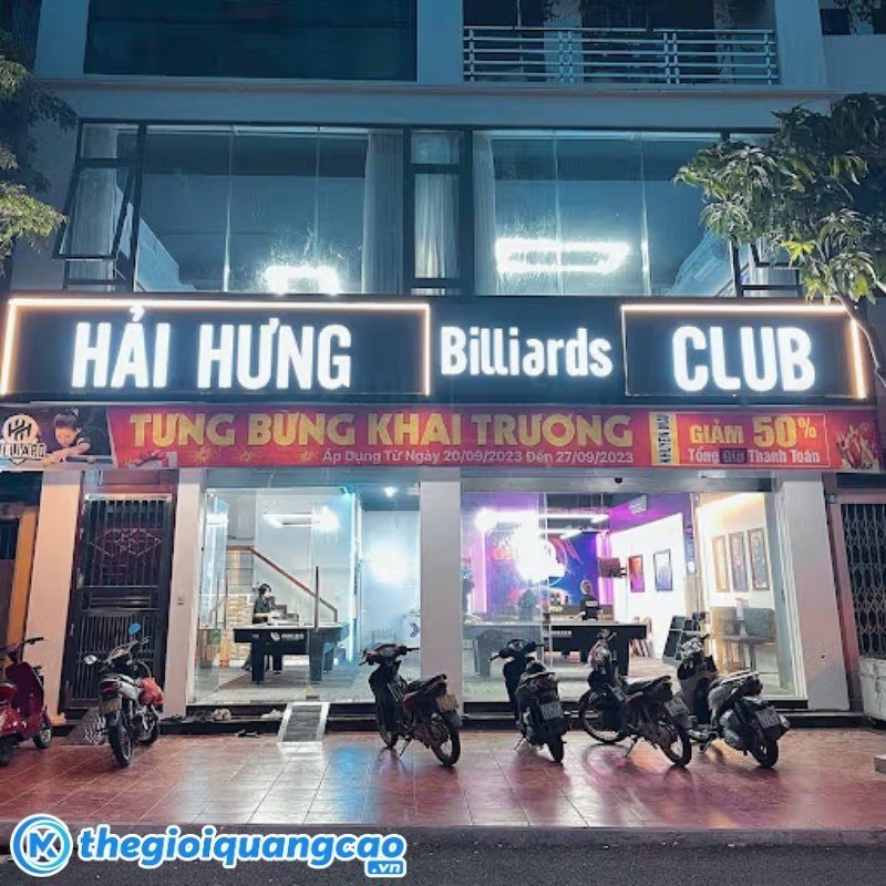 Mẫu bảng hiệu Billiards Club Hải Hưng