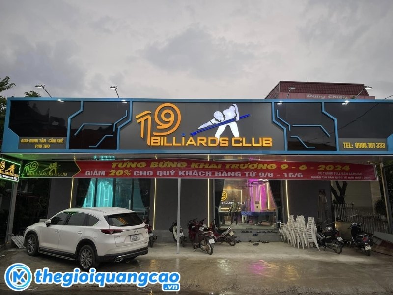 Mẫu bảng hiệu bida đẹp, hiện đại