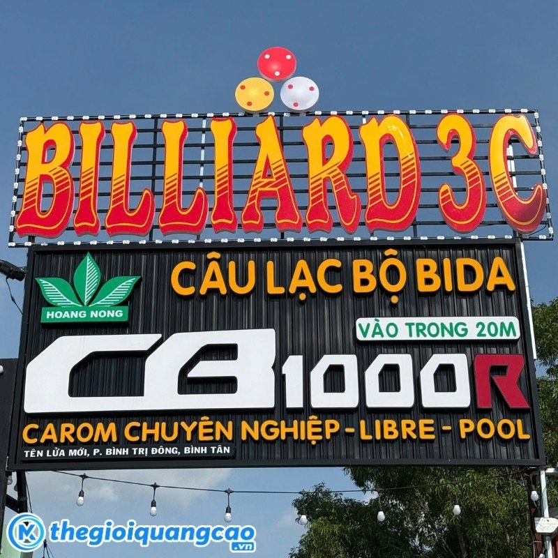 L&agrave;m bảng hiệu quảng c&aacute;o qu&aacute;n bida gi&aacute; rẻ, chất lượng tại TPHCM