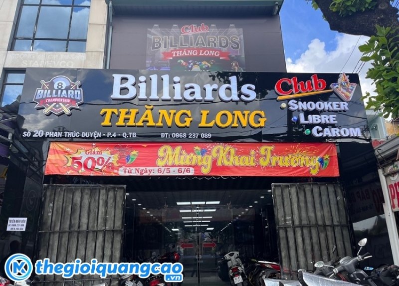 Thiết kế bảng hiệu bida theo y&ecirc;u cầu v&agrave; thi c&ocirc;ng bảng hiệu trọn g&oacute;i