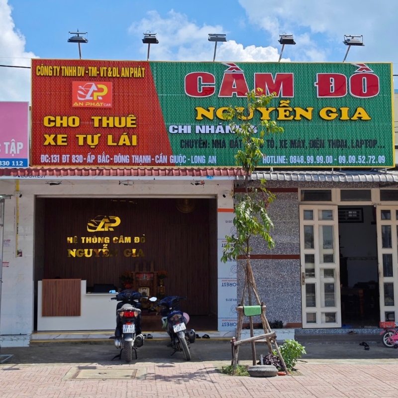 Mẫu bảng hiệu cầm đồ Nguyễn Gia
