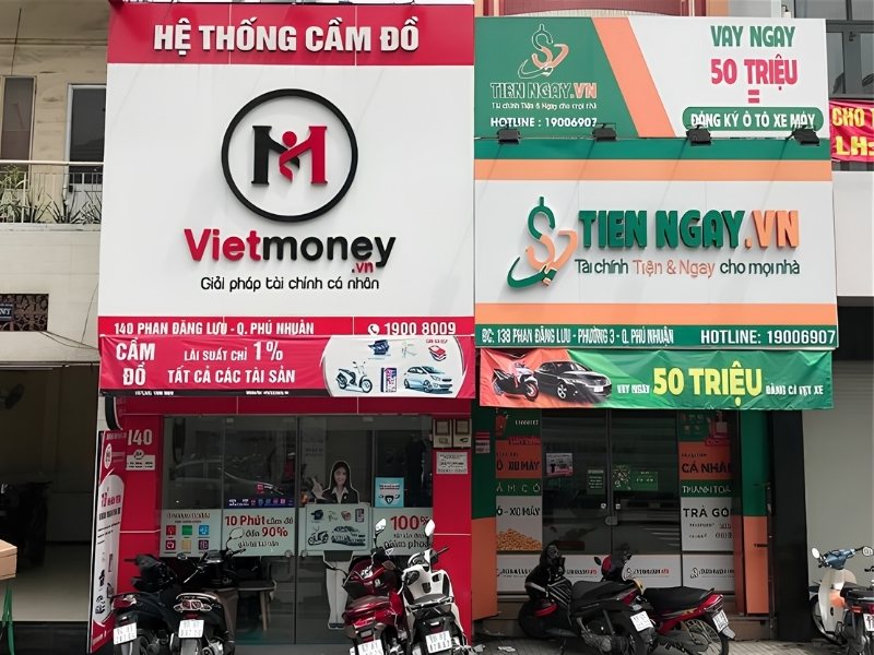 Mẫu bảng hiệu cầm đồ Vietmoney