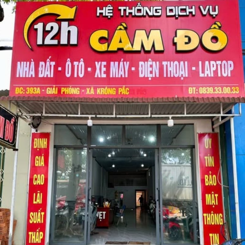 Mẫu biển hiệu tiệm cầm đồ đẹp