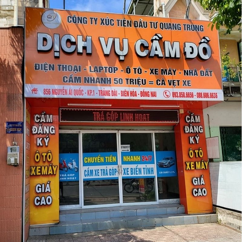 Mẫu bảng hiệu dịch vụ cầm đồ