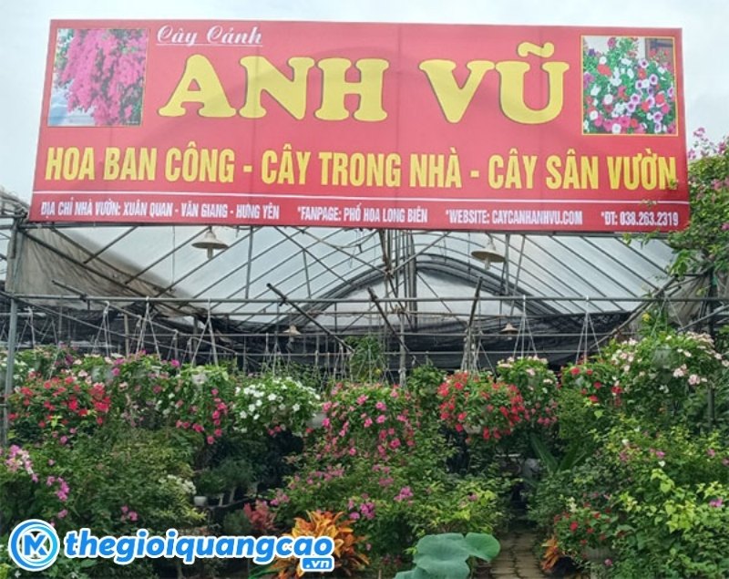 Mẫu bảng hiệu c&acirc;y cảnh Anh Vũ