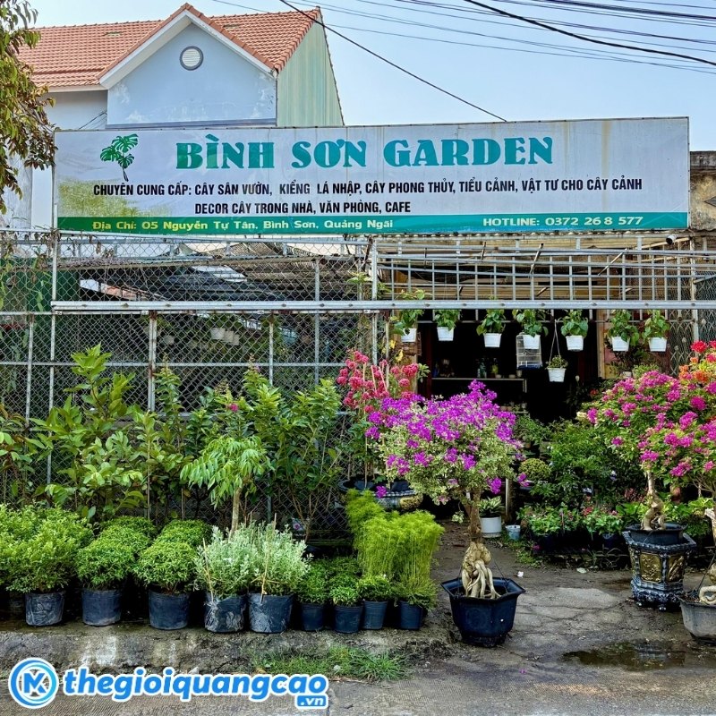Mẫu bảng hiệu c&acirc;y cảnh B&igrave;nh Sơn Garden