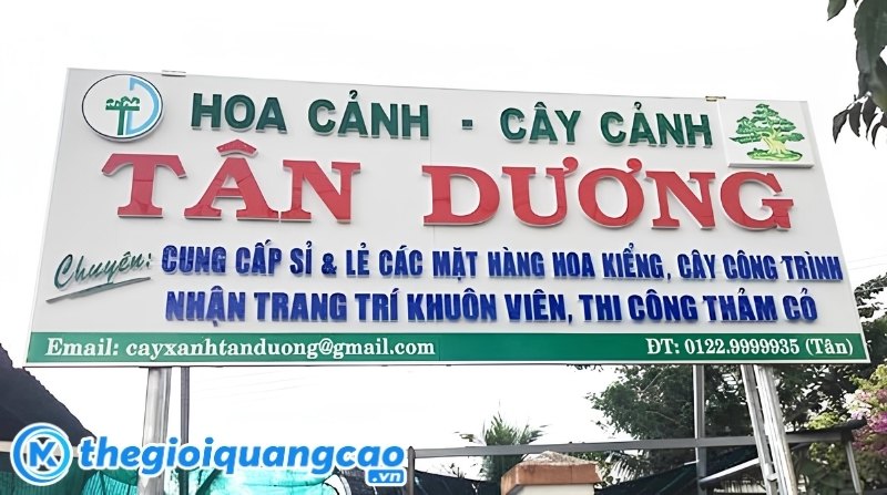 Mẫu bảng hiệu c&acirc;y cảnh theo từng m&ocirc; h&igrave;nh kinh doanh