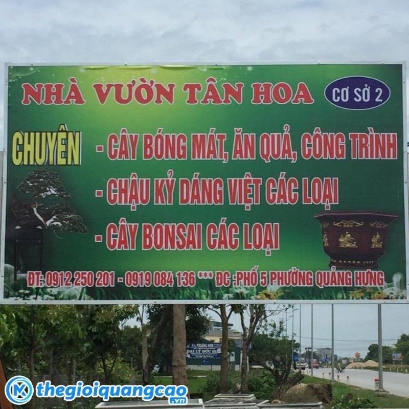 Bảng hiệu c&acirc;y cảnh chất liệu bạt Hiflex