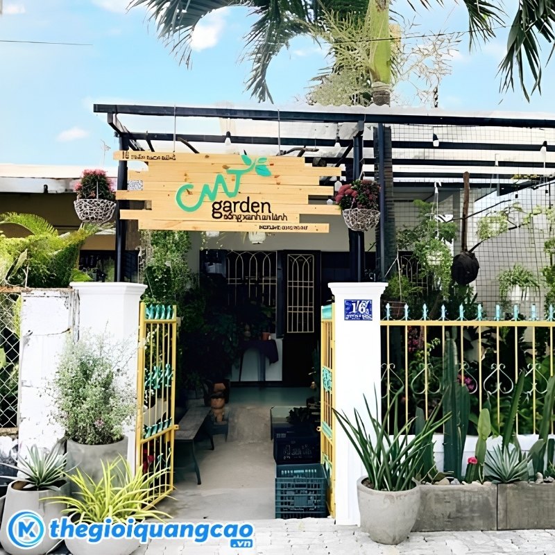 Bảng hiệu c&acirc;y cảnh bằng gỗ